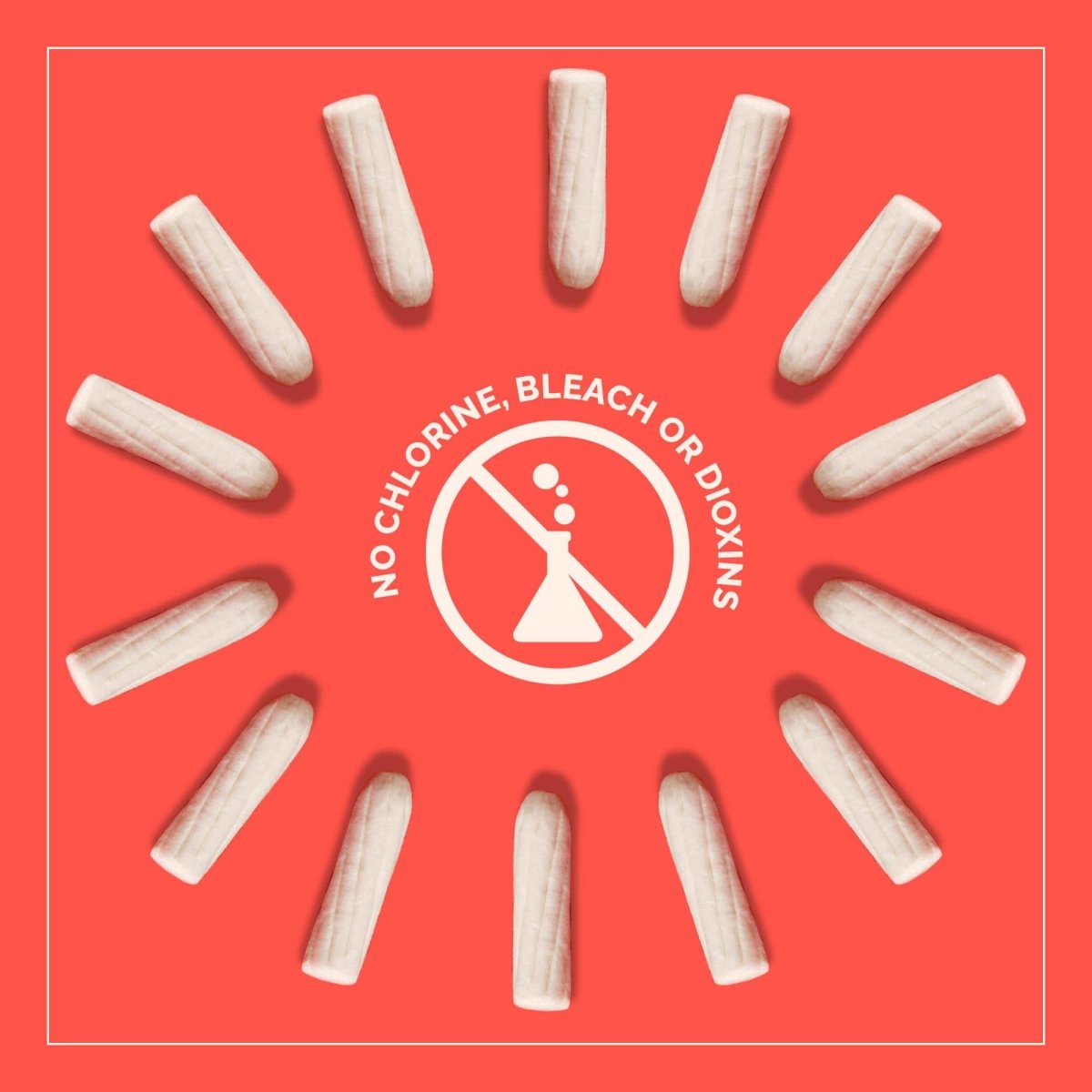 Tampons without Applicator 18 Piece, 100% Organic, Chemical Free | Verified Sustainable by Brown Living™