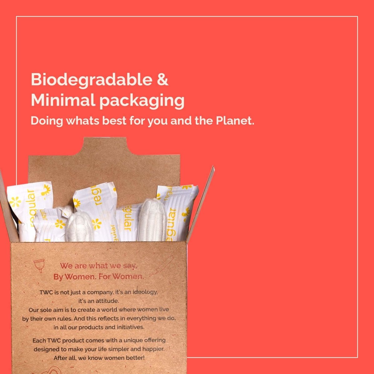 Tampons without Applicator 18 Piece, 100% Organic, Chemical Free | Verified Sustainable by Brown Living™