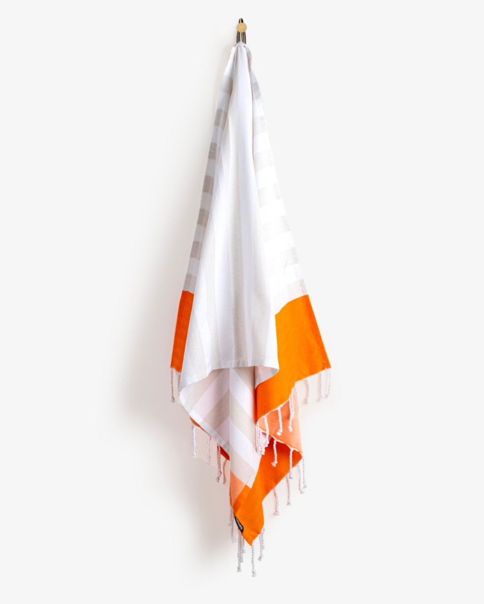 Tangerine | Bamboo & cotton Blend Woven | Bath/beach/Everyday Towels | Verified Sustainable by Brown Living™