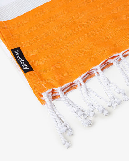 Tangerine | Bamboo & cotton Blend Woven | Bath/beach/Everyday Towels | Verified Sustainable by Brown Living™