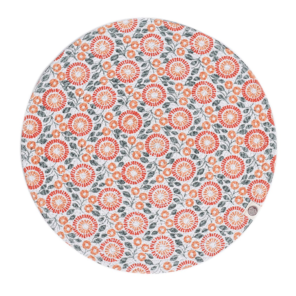 Tangerine Round Mat - Set of 2 | Verified Sustainable by Brown Living™