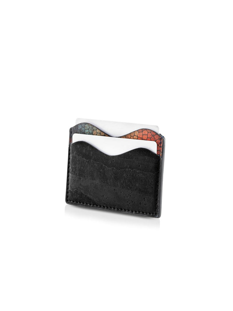 Buy Tarang Cork Card Case - Midnight Black | Shop Verified Sustainable Products on Brown Living