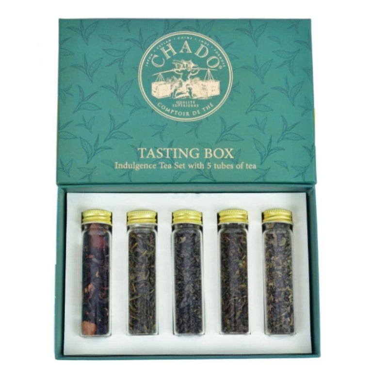 Buy Tasting Box - Indulgence Tea Set with 5 Tubes of Tea | Shop Verified Sustainable Tea on Brown Living™