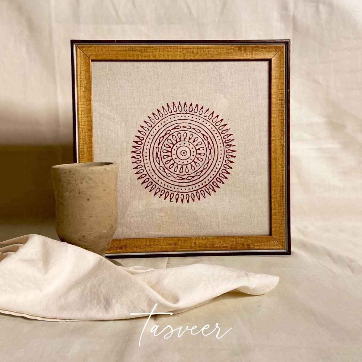 Tasveer Circular Pattern Block Print Frames | Verified Sustainable by Brown Living™