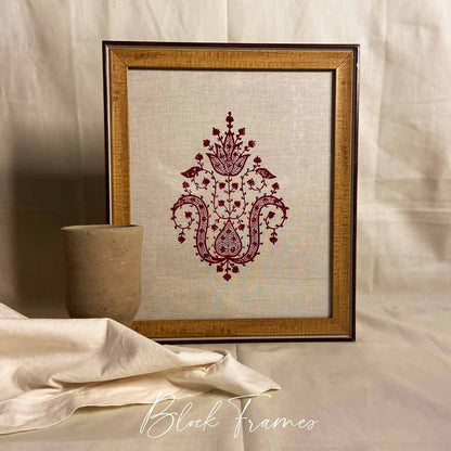 Tasveer Ethnic Floral Block Print Frames | Verified Sustainable by Brown Living™