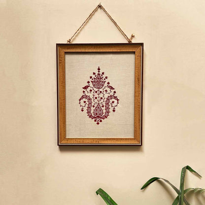 Tasveer Ethnic Floral Block Print Frames | Verified Sustainable by Brown Living™