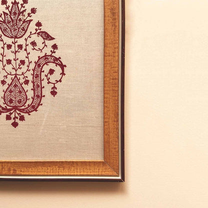 Tasveer Ethnic Floral Block Print Frames | Verified Sustainable by Brown Living™
