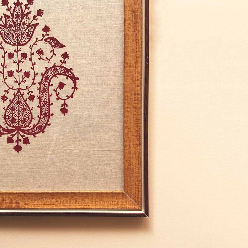 Buy Tasveer Ethnic Floral Block Print Frames | Shop Verified Sustainable Wall Decor on Brown Living™
