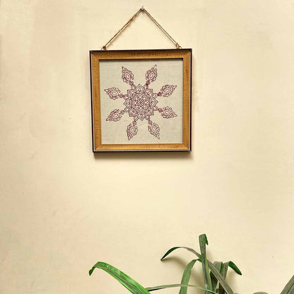Tasveer Intricate Floral Block Print Frames | Verified Sustainable by Brown Living™