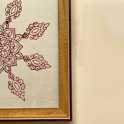 Tasveer Intricate Floral Block Print Frames | Verified Sustainable by Brown Living™