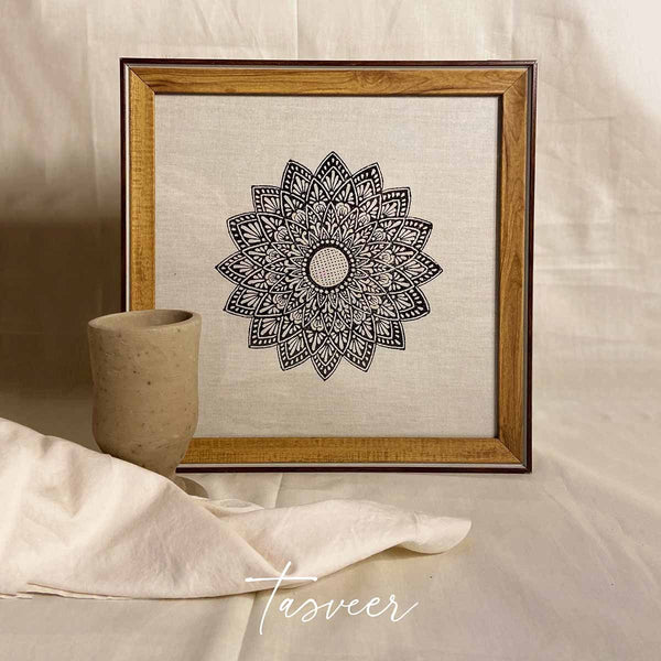 Buy Tasveer Mandala Floral Block Print Frames | Shop Verified Sustainable Wall Decor on Brown Living™