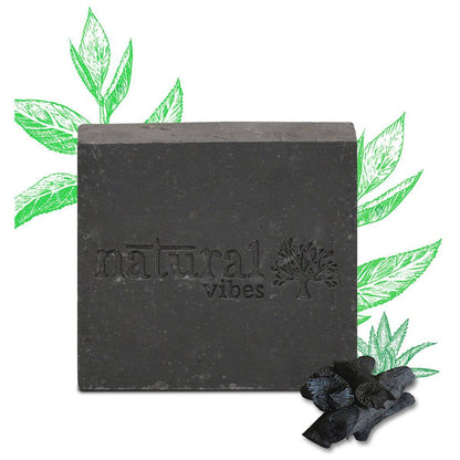 Tea Tree and Acitivated Charcoal Soap - 150g – Body Soap by Natural Vibes available on Brown Living™. . SKU: 063 - 01368 - NV_teatree_charcoal_soap_150g. Img 8.