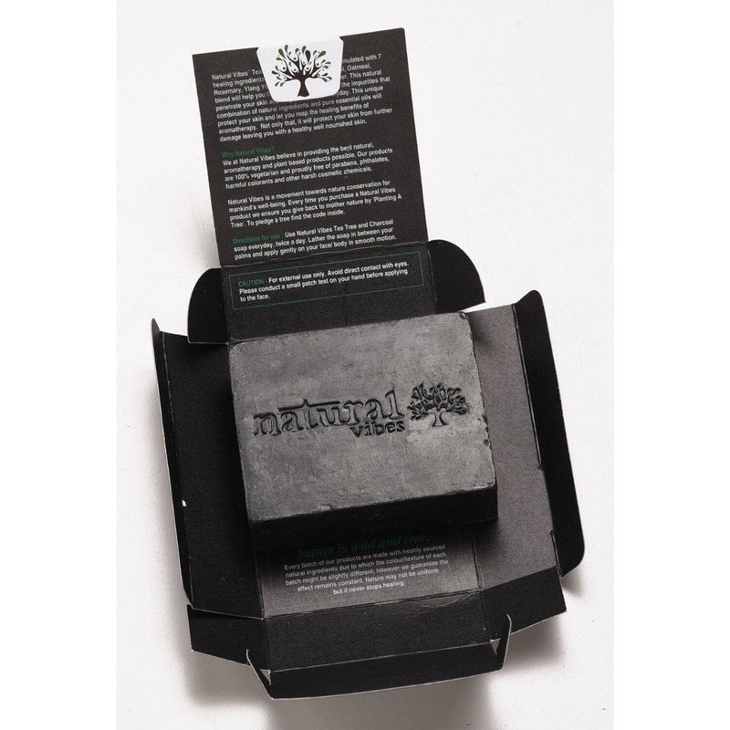 Buy Tea Tree and Acitivated Charcoal Soap - 150g | Shop Verified Sustainable Body Soap on Brown Living™