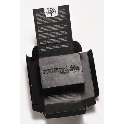 Tea Tree and Acitivated Charcoal Soap - 150g – Body Soap by Natural Vibes available on Brown Living™. . SKU: 063 - 01368 - NV_teatree_charcoal_soap_150g. Img 11.