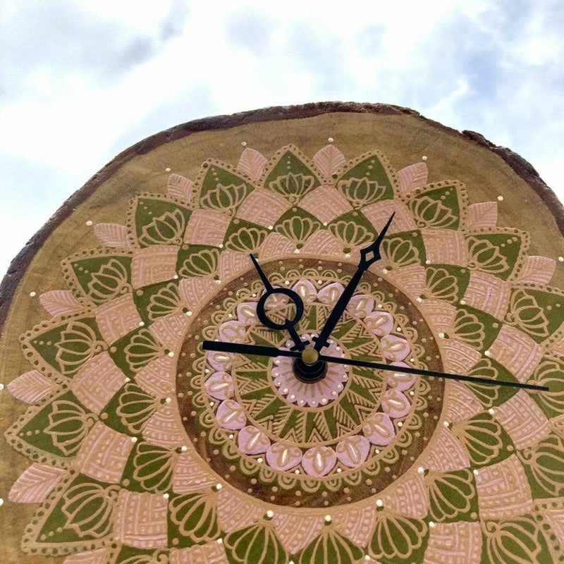 Buy Teak Wood Slice Wall Clock | Shop Verified Sustainable Clock on Brown Living™