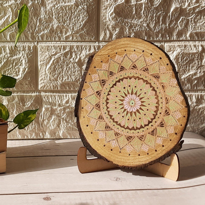 Buy Teak wood wall plate with easel stand | Shop Verified Sustainable Table Decor on Brown Living™