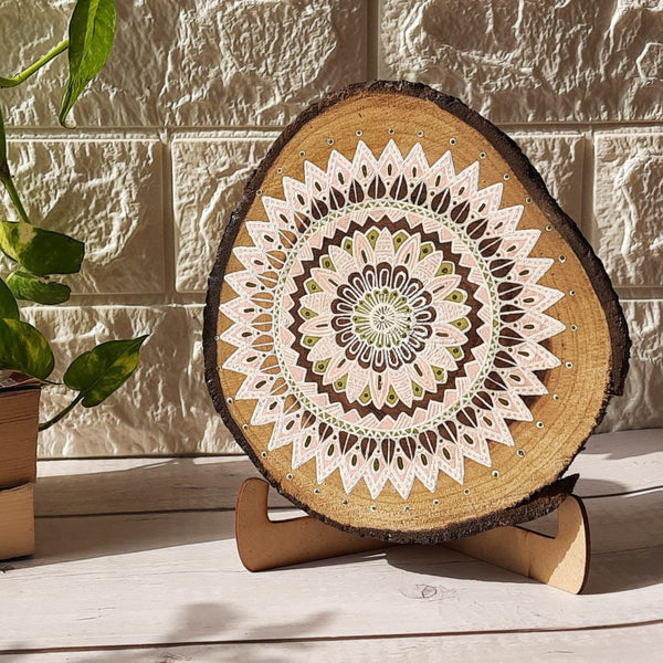 Buy Teak wood wall plate with easel stand | Shop Verified Sustainable Products on Brown Living