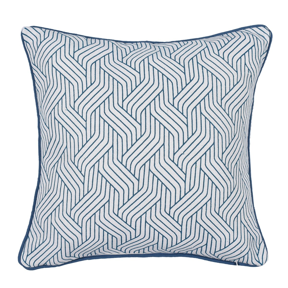 Teal Harmony Printed Cushion Cover - Set of 2 | Verified Sustainable by Brown Living™