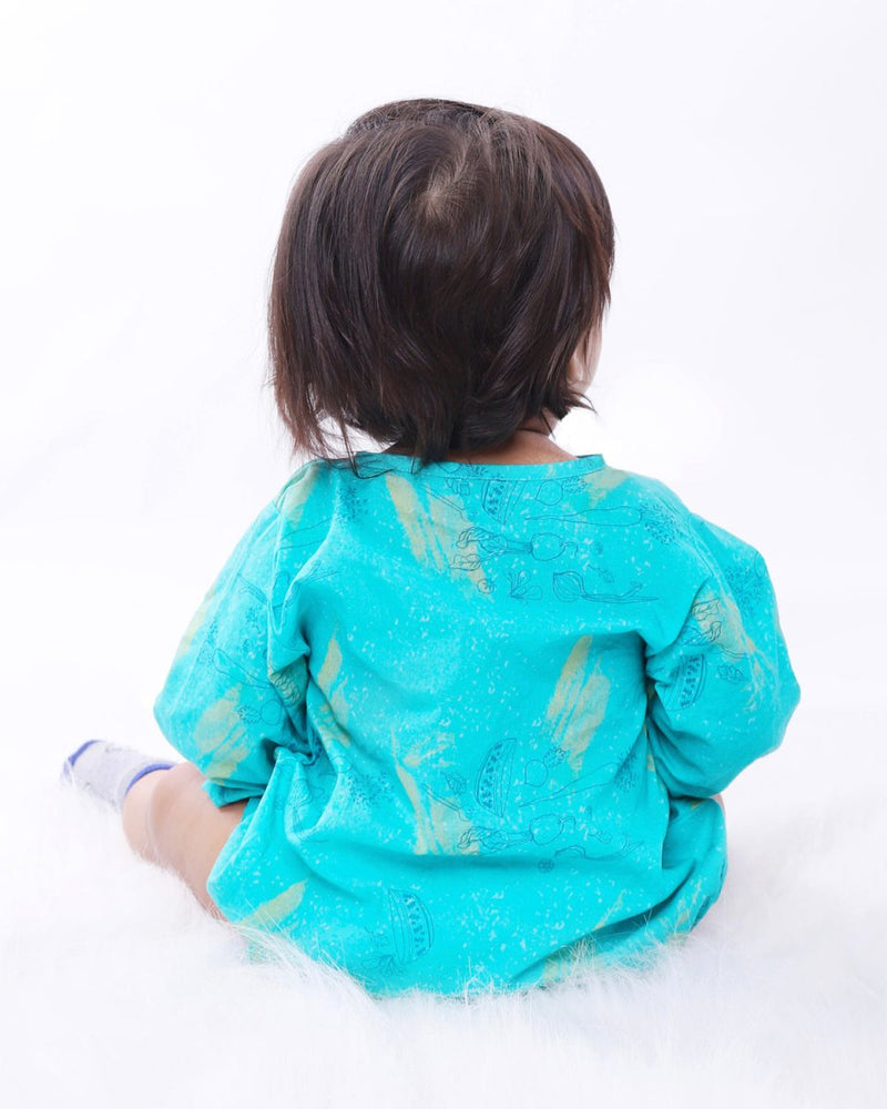 Buy Teal Salad Unisex Onesie | Kids onesie | Made with organic cotton | Shop Verified Sustainable Products on Brown Living