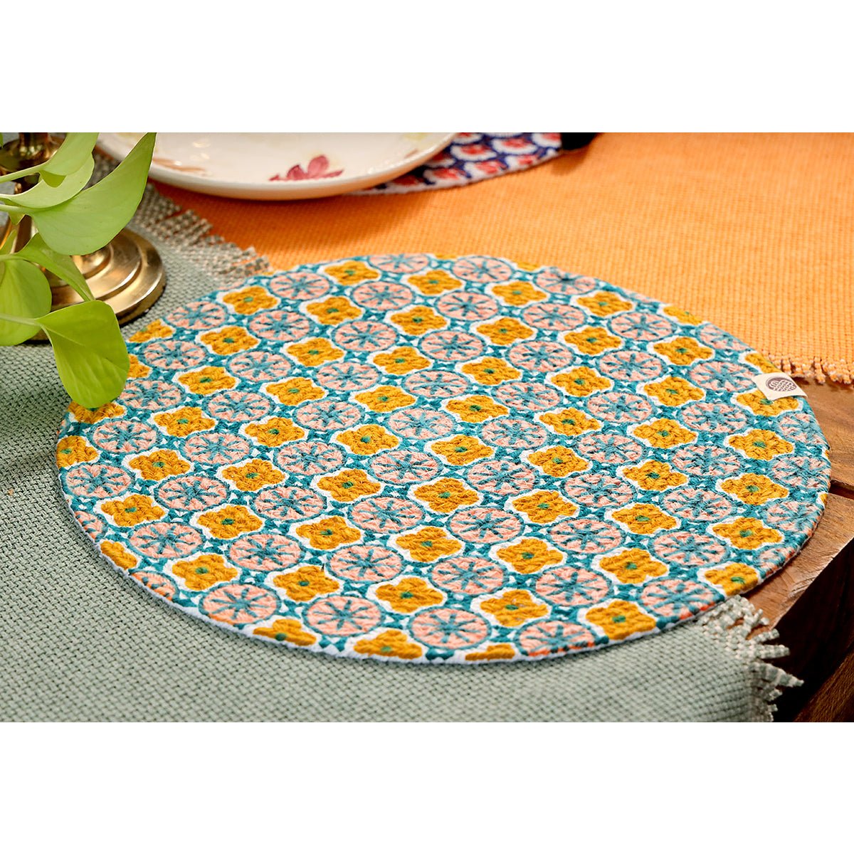 Teaocher Round Mat - Set of 2 | Verified Sustainable by Brown Living™