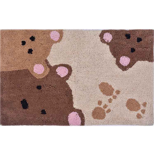 Teddy In The Bath Cotton Bathmat | Verified Sustainable by Brown Living™