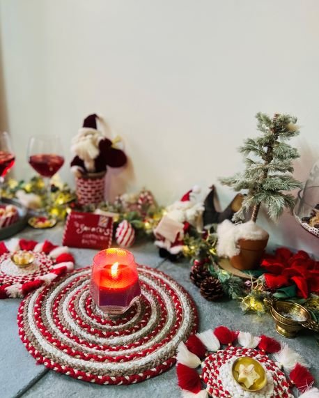 Terra Christmas Cheer Coasters Set of 2 | Verified Sustainable by Brown Living™