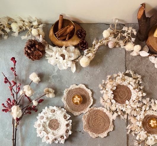 Terra Christmas Cheer Coasters Set of 2 | Verified Sustainable by Brown Living™