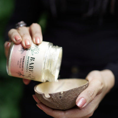 Terracotta Body Scrub | Natural Exfoliator for Smooth Skin – Body Scrub on Brown Living™. SKU: 044 - 01096 - P0002. Img 1.