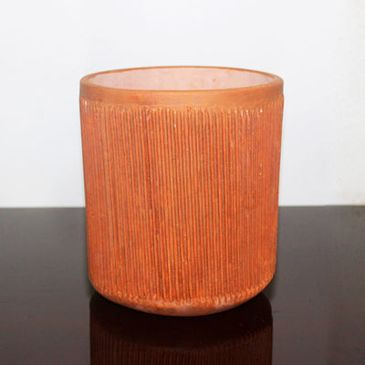 Terracotta Cylindrical Pillow Planter - Set of 2 – Pots & Planters on Brown Living™. SKU: PLT - PLW/2. Img 3.