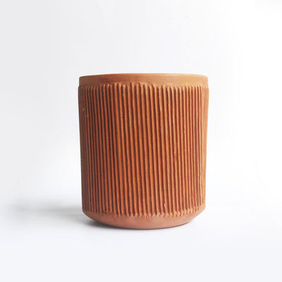 Terracotta Cylindrical Pillow Planter - Set of 2 – Pots & Planters on Brown Living™. SKU: PLT - PLW/2. Img 2.