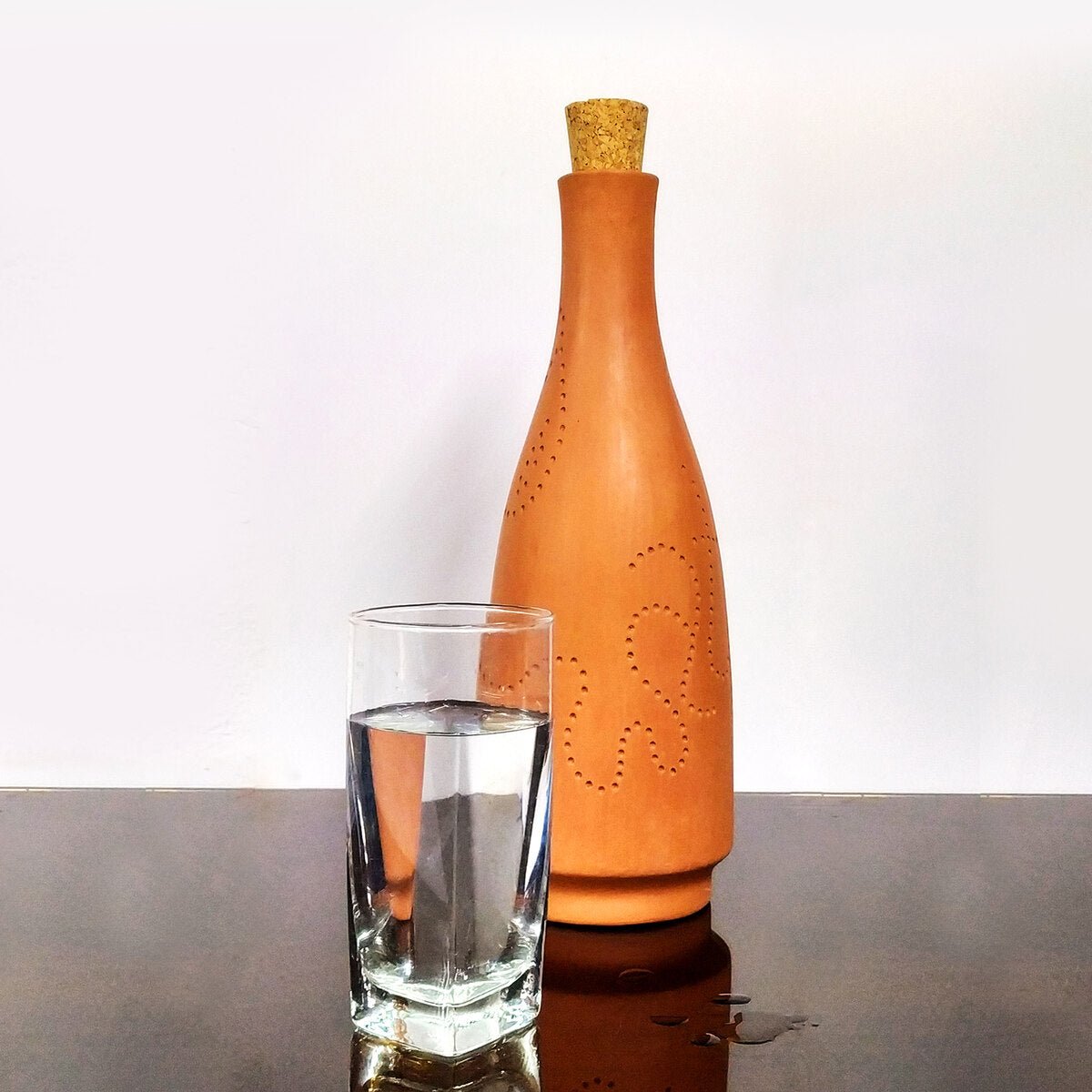 Terracotta Water Bottle - Bot - Capacity 1.0L Approx | Verified Sustainable by Brown Living™