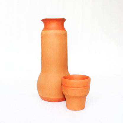 Terracotta Water Bottle - Bulb 1 L - Capacity 1.0L Approx | Verified Sustainable by Brown Living™