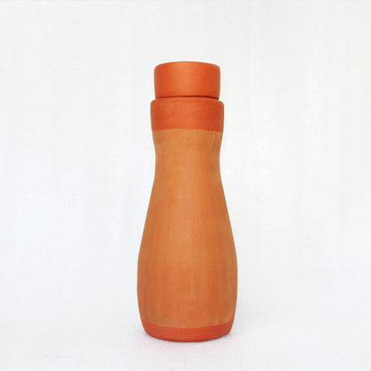 Terracotta Water Bottle - Curv  1 L - Capacity 1.0L Approx | Verified Sustainable by Brown Living™