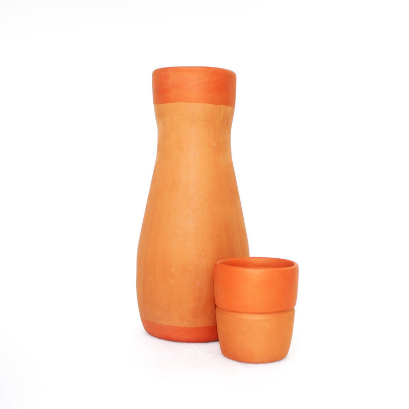 Buy Terracotta Water Bottle- Curv  1 L- Capacity 1.0L Approx | Shop Verified Sustainable Products on Brown Living