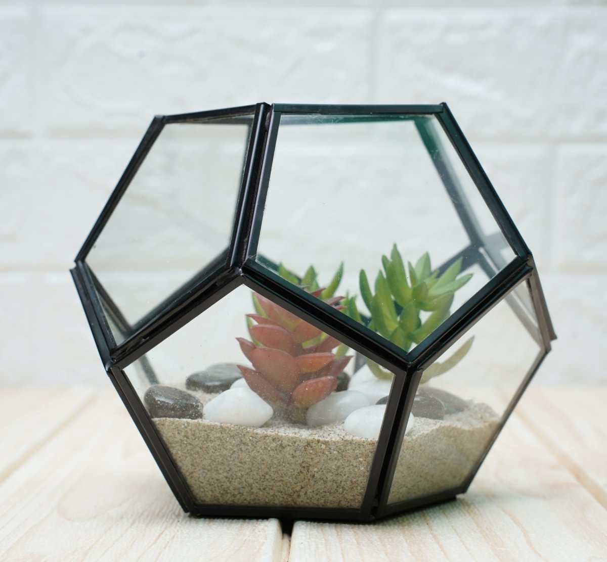 Terrarium Glass Containers - Black Fullerene | Verified Sustainable by Brown Living™