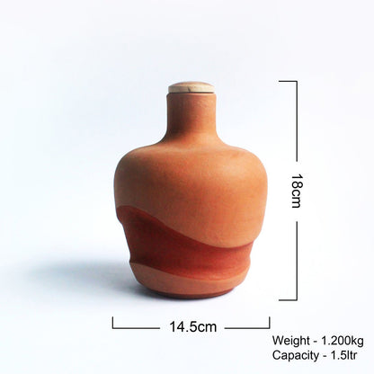 Terrcotta Water Bottle - Apple - Capacity 1.5L Approx | Verified Sustainable by Brown Living™