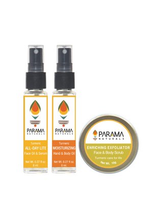 Buy The 2 Minute Haldi Ubtan Carry-Along Kit | Shop Verified Sustainable Face Oil on Brown Living™