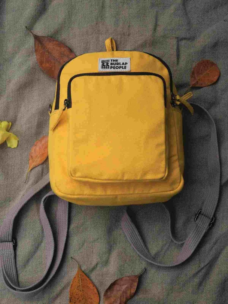 Buy The All Day Every Day Backpack in Daffodil Yellow | Shop Verified Sustainable Products on Brown Living