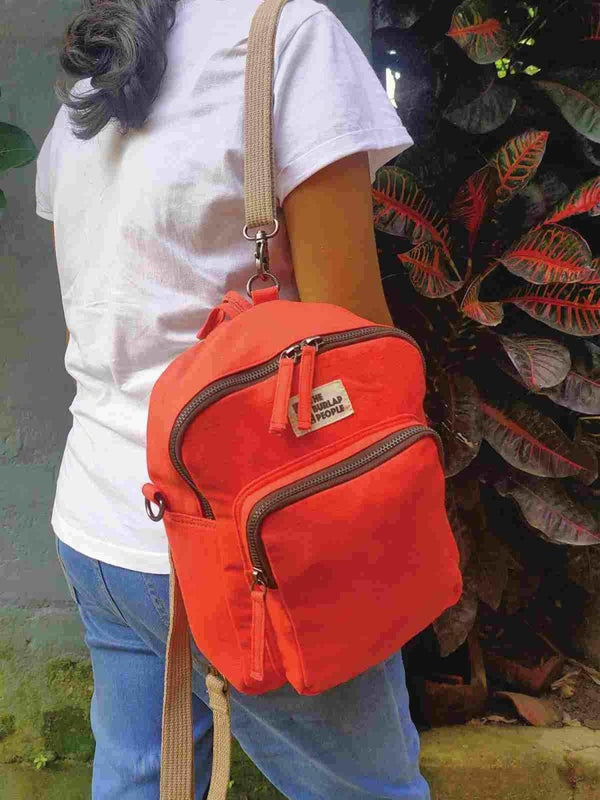 Buy The All Day Every Day Backpack in Tomato Red | Shop Verified Sustainable Backpacks on Brown Living™