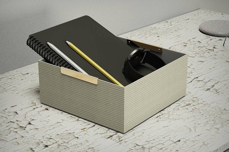 Buy The Box Organiser - Yellow Stripe | Shop Verified Sustainable Organisers on Brown Living™