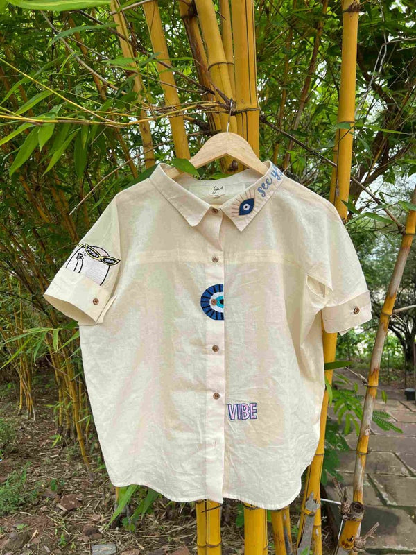 Buy The Evil Eye Shirt | Shop Verified Sustainable Womens Shirt on Brown Living™