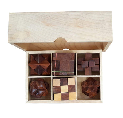 The Explorer STEM Brain Teaser Puzzle Set | 6 Mechanical Puzzles – Learning & Educational Toys on Brown Living™. SKU: 1081. Img 3.