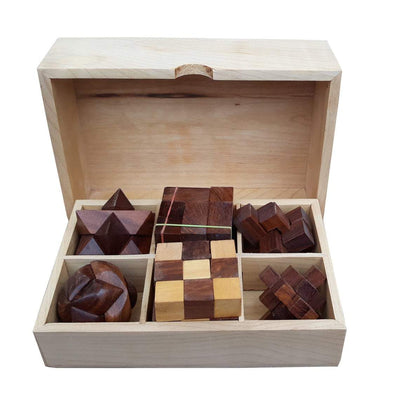 The Explorer STEM Brain Teaser Puzzle Set | 6 Mechanical Puzzles – Learning & Educational Toys on Brown Living™. SKU: 1081. Img 4.