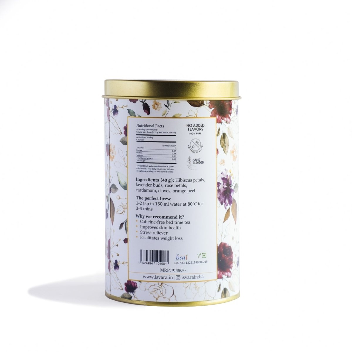 The Herb Basket - Floral Pink Tea | Verified Sustainable by Brown Living™