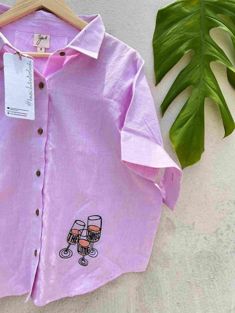 Buy The Lilac Cheers Shirt | Shop Verified Sustainable Womens Shirt on Brown Living™