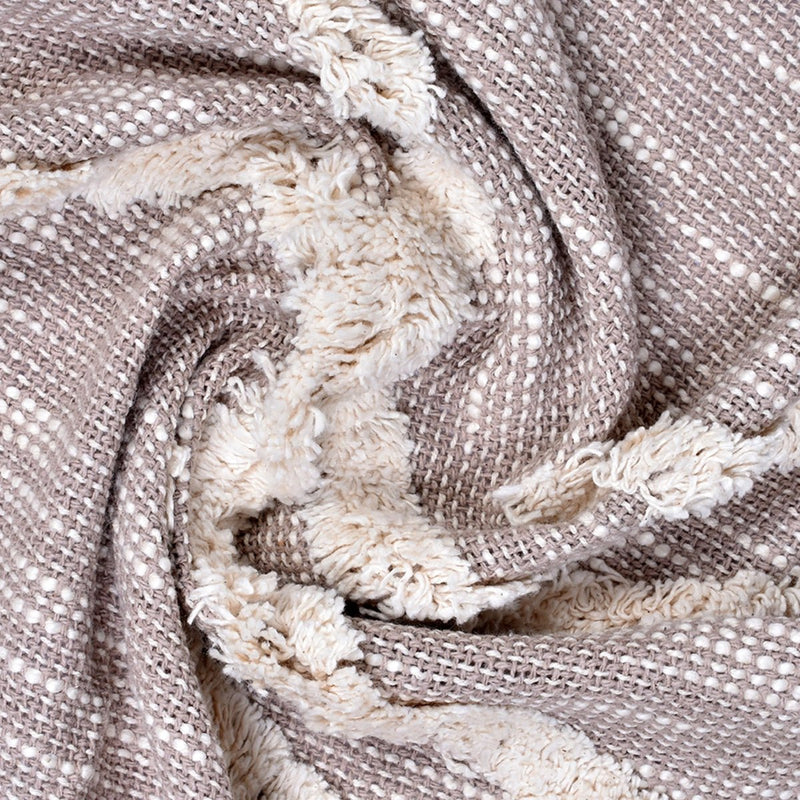 Buy The Novelty Textured Cotton Throw | Shop Verified Sustainable Products on Brown Living