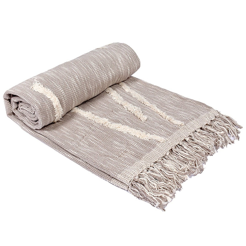 Buy The Novelty Textured Cotton Throw | Shop Verified Sustainable Products on Brown Living