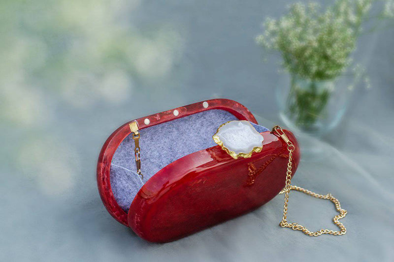 Buy The Red Baroque Capsule Clutch | Shop Verified Sustainable Womens Clutch on Brown Living™