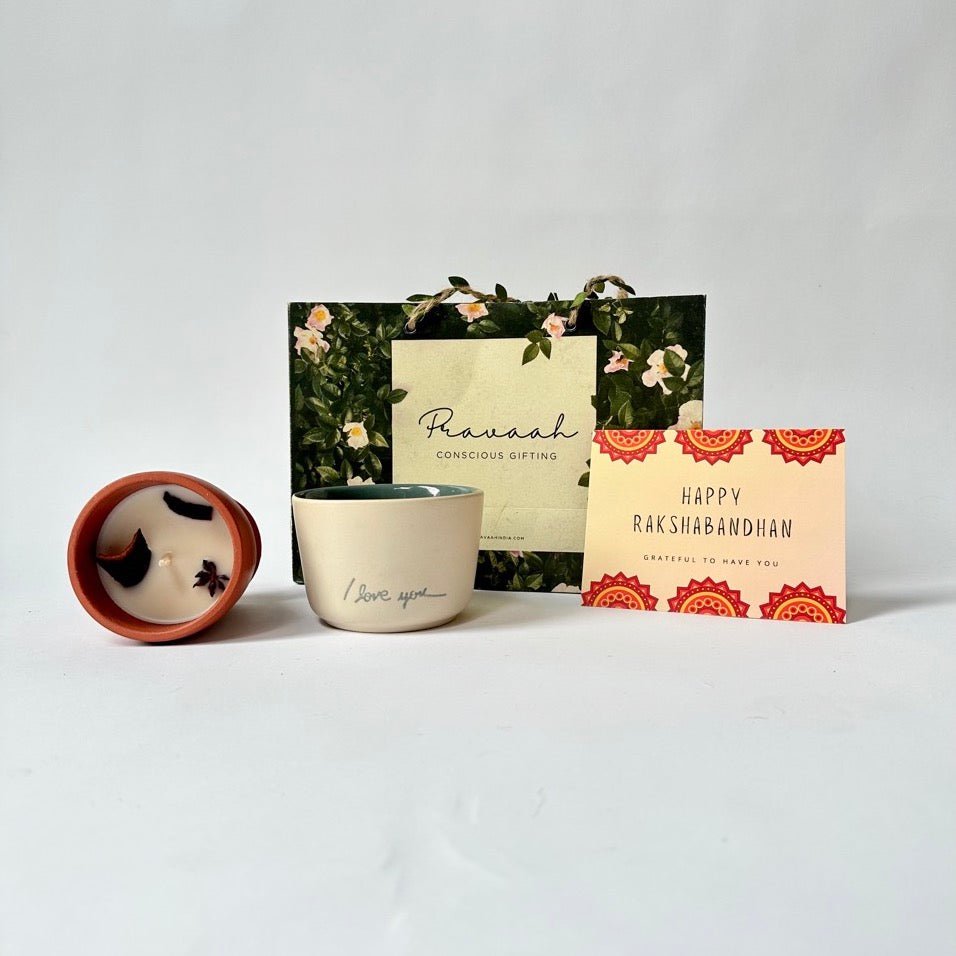 The Warmth Gift Hamper | Cup, Candle and Card | Verified Sustainable by Brown Living™