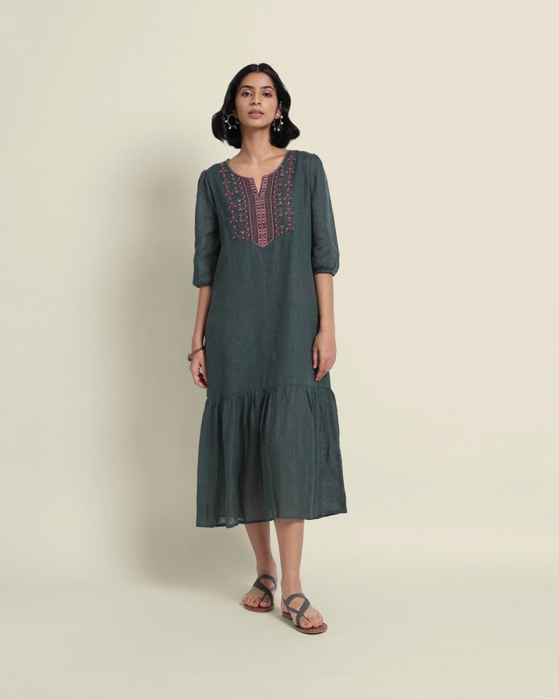 Buy The Whirl Linen Dress | Shop Verified Sustainable Products on Brown Living